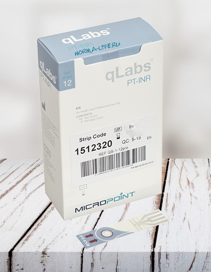 Тест-полоски КуЛабс Электрометр «qLabs PT-INR» 12 тест полосок