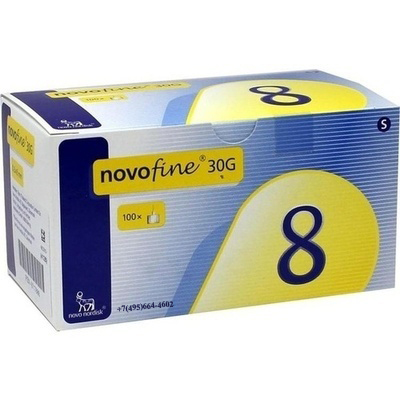Иглы НовоФайн 8 мм (Novo-Fine 30G), 100 штук